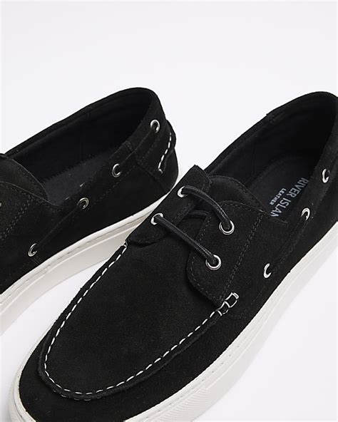 Shop Prada Suede Boat Shoes 